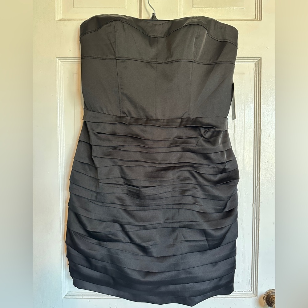 Express Black Silk Strapless Dress (comes with attachable straps)